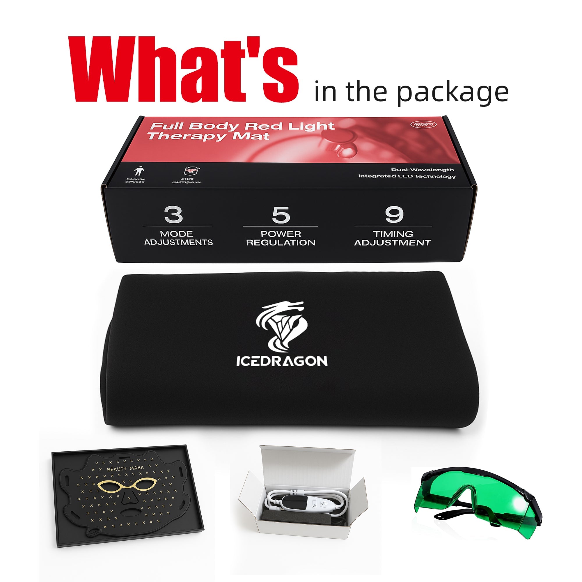 Icedragon Red Light Therapy Blanket | Free Mask & Goggles