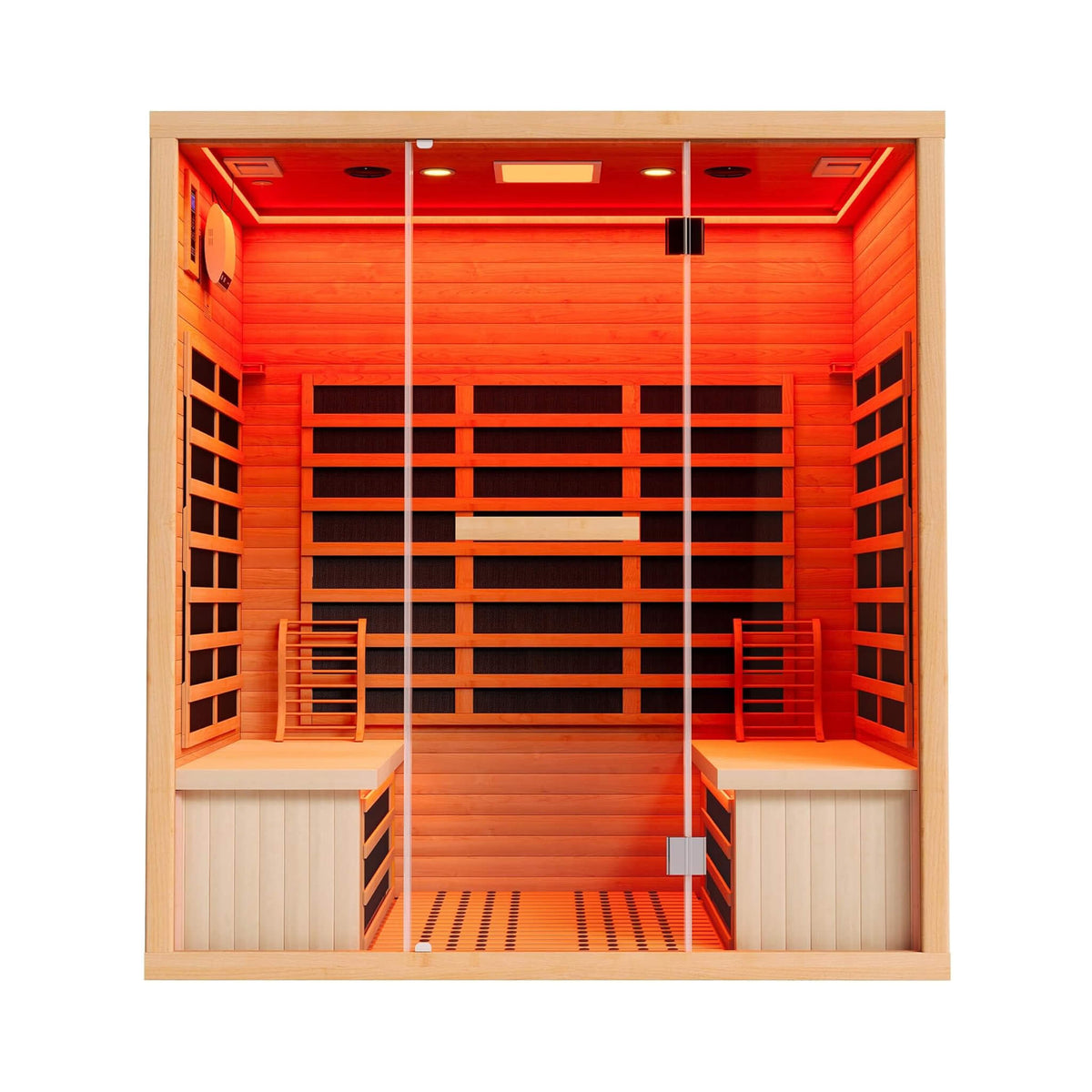 Thermora Seville 4-Person Low EMF Canadian Hemlock Infrared Sauna With Bluetooth