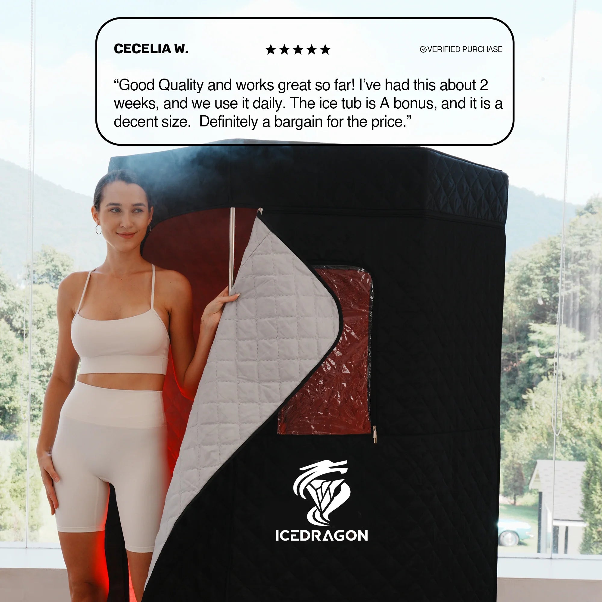 GlowSteam™ Red Light Portable Steam Sauna