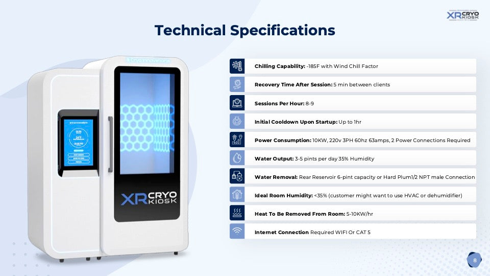 Cryo Innovations XR Cryo Kiosk Electric 1 Cryo Chamber