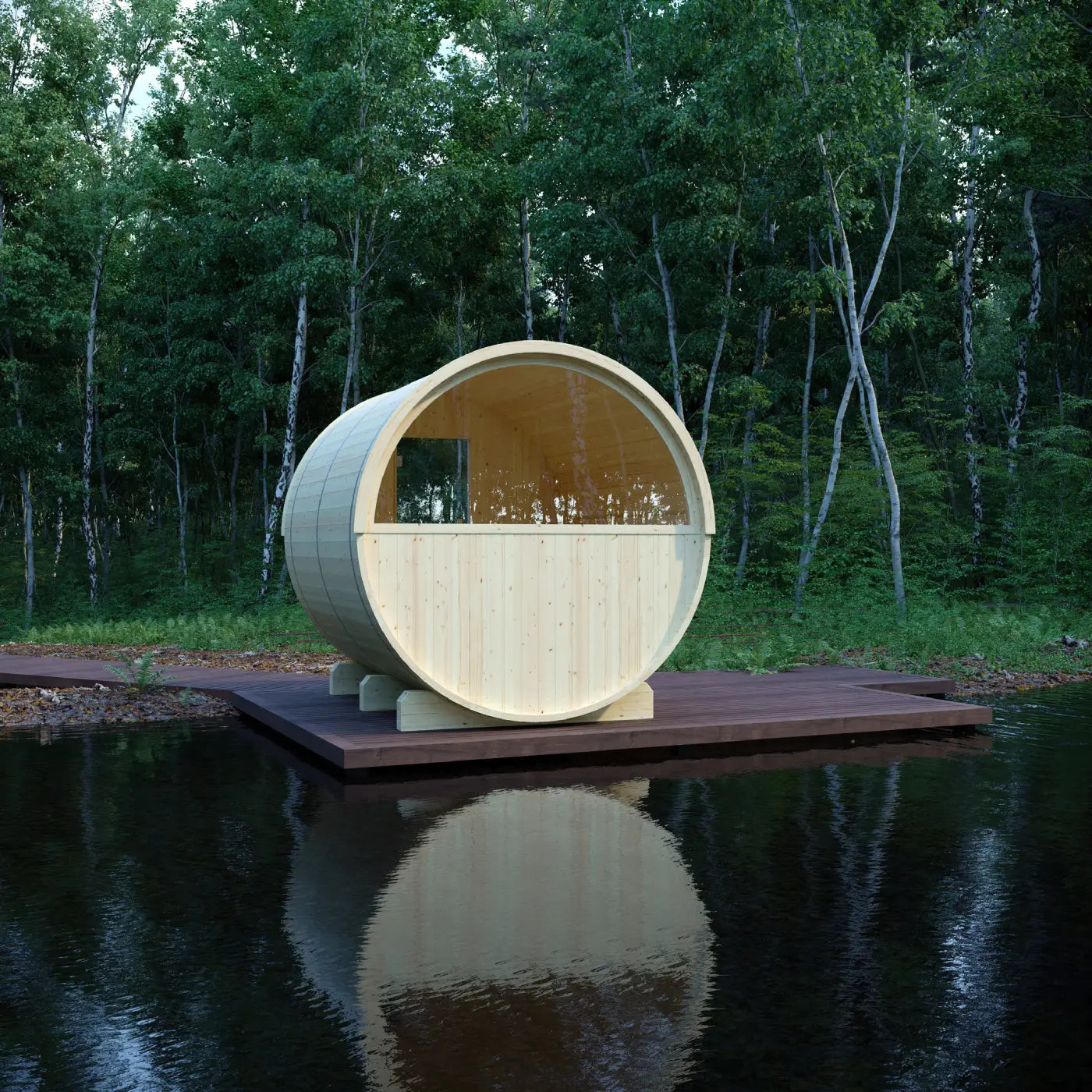 Tampere Finnish Barrel Sauna with WiFi Heater