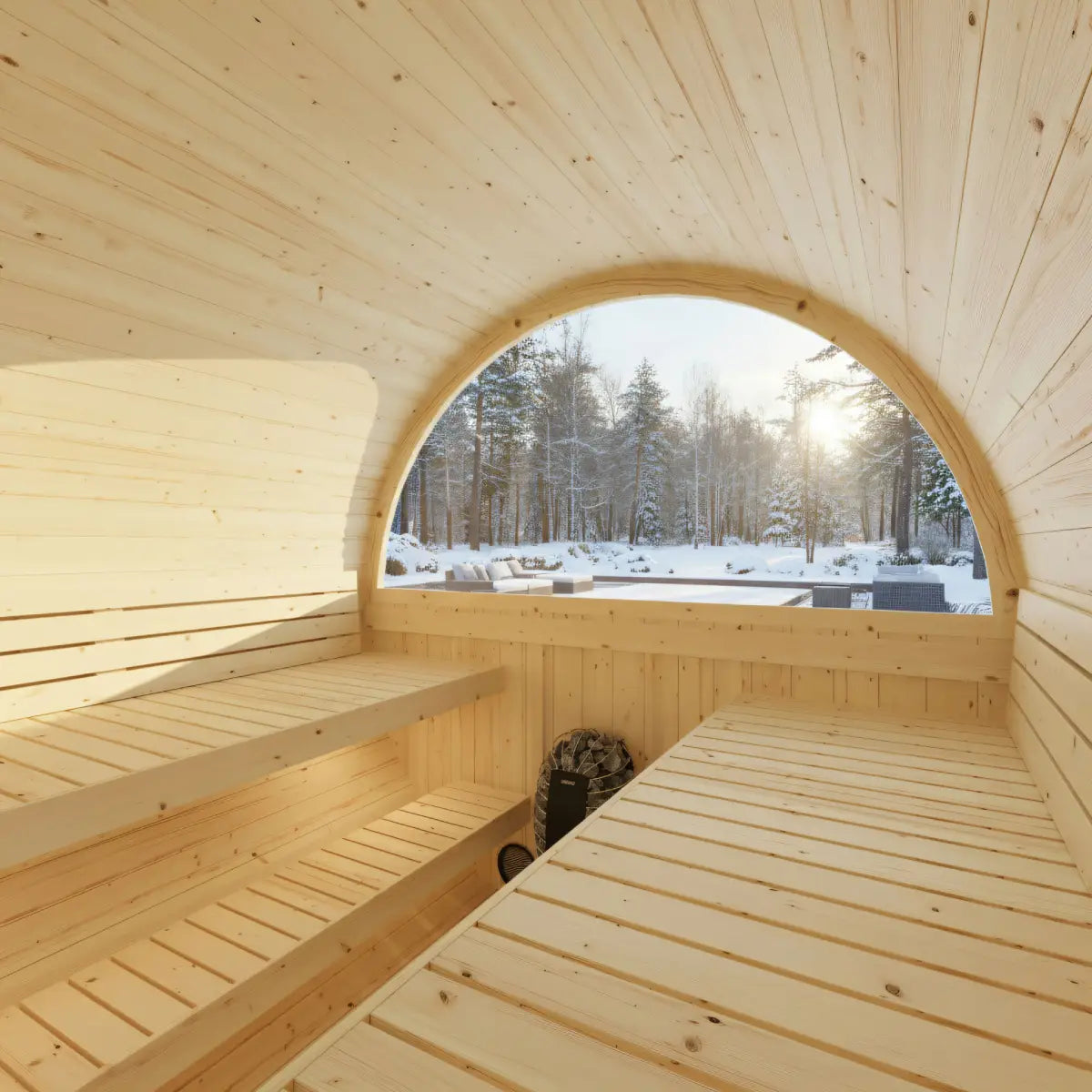 Turku Finnish Barrel Sauna with Terrace and WiFi Heater