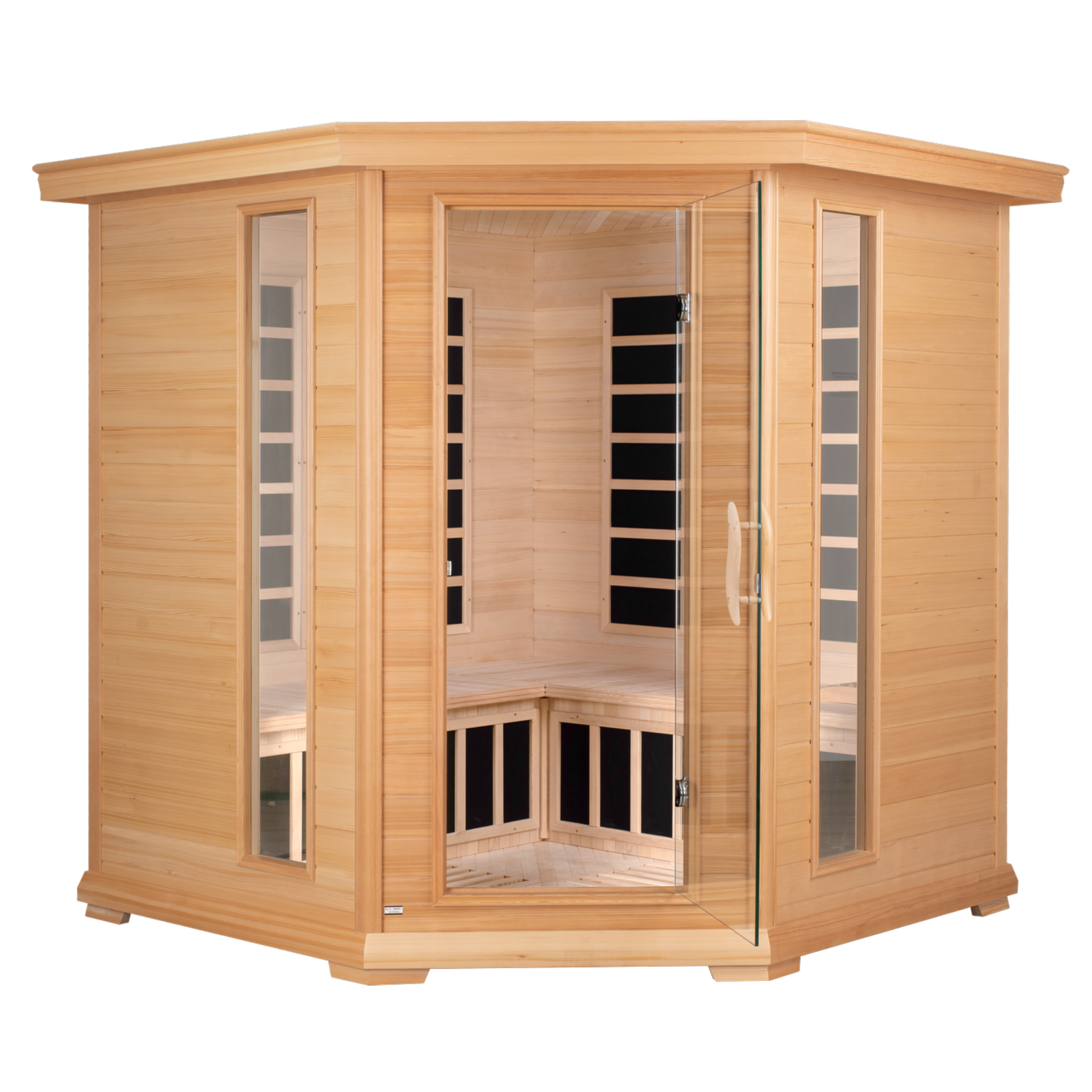 Blisspod Vienna Corner 4-5 Person Far Infrared Sauna | Canadian Hemlock | Low EMF