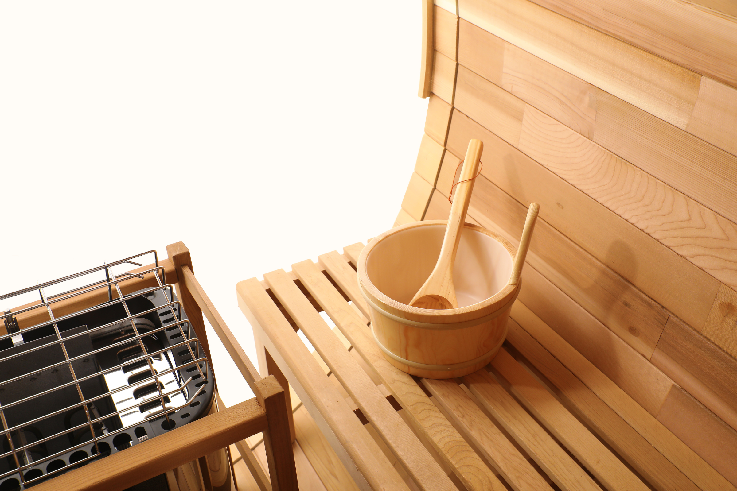 Blisspod Prague Outdoor Barrel Sauna | Canadian Red Cedar | Full Glass Back | 4-6 Person