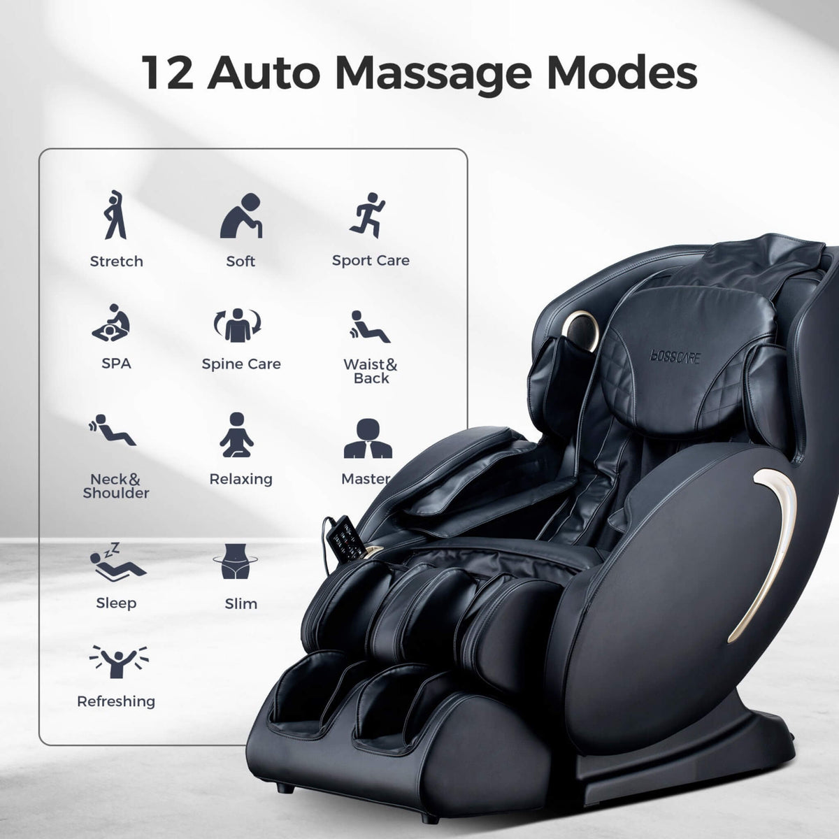 Bosscare Full Body 3D Zero Gravity Shiatsu Recliner Massage Chair With App - photo 2