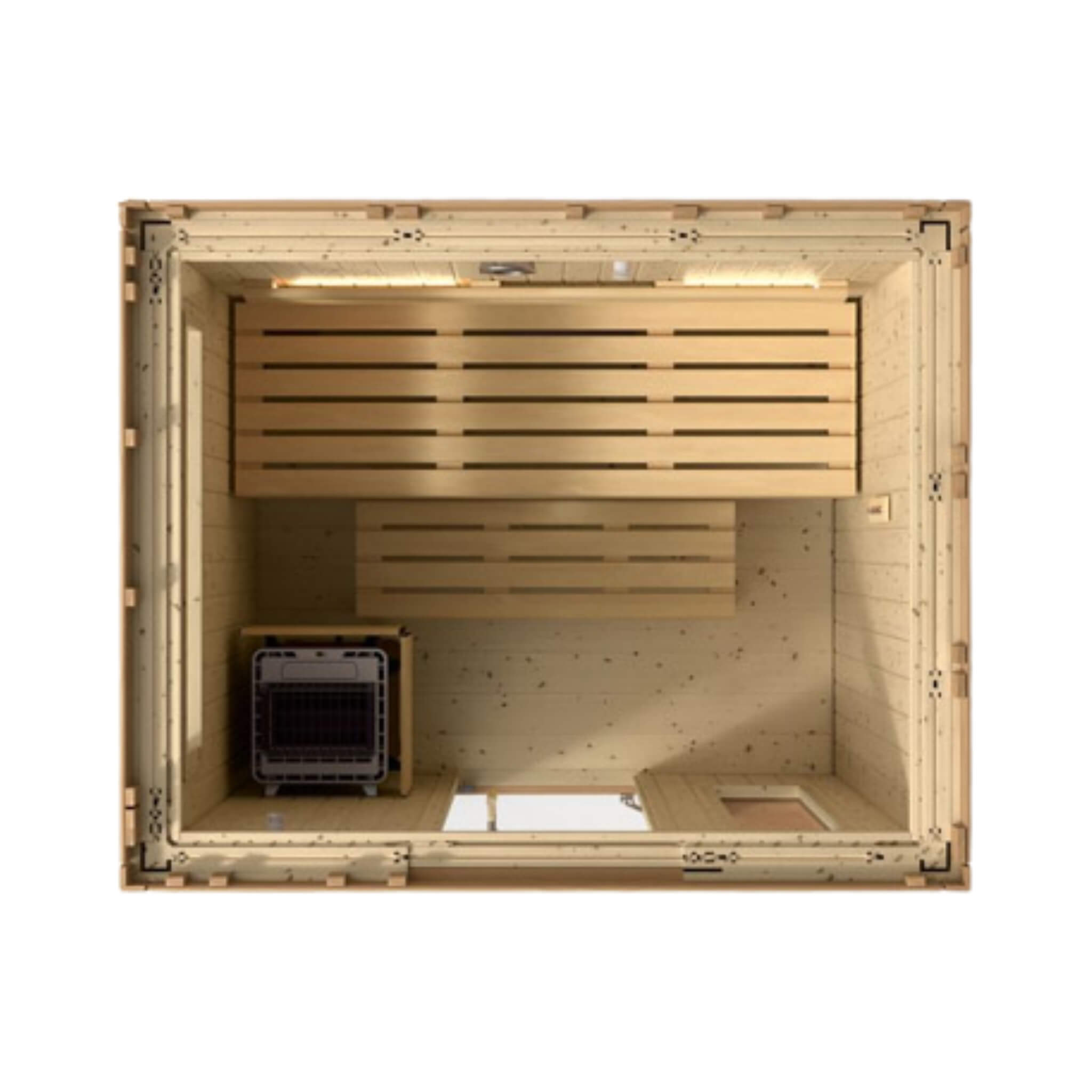 Kohler C2 Outdoor Douglas Fir Scandinavian Spruce Sauna Kit