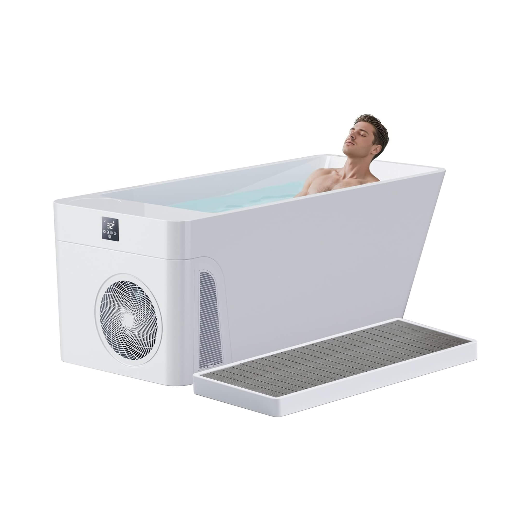 Canadian Spa Company CSC Smart 1-Piece Freestanding Full-Body All-In-One Cold Plunge Tub With Built-In Water Chiller (SAK56280)
