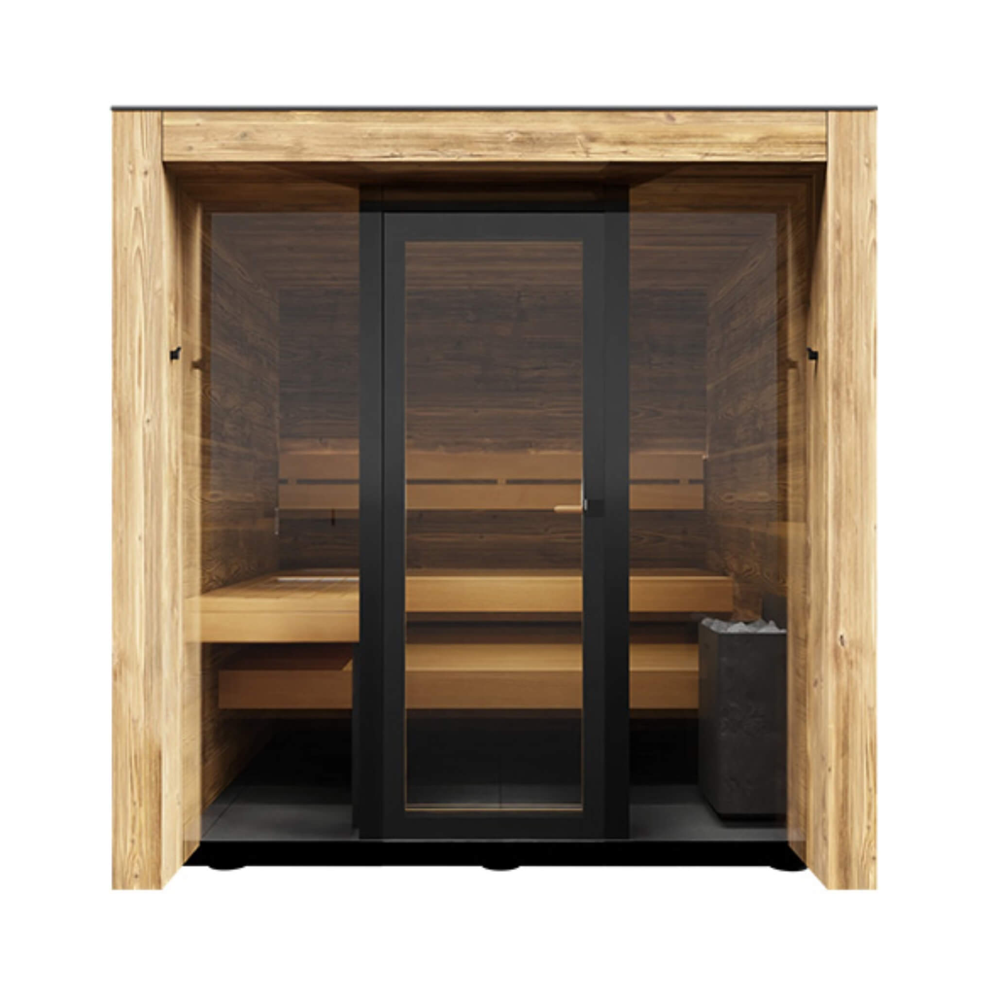 ThermaSol Fortis 4-Person Fully-Assembled Outdoor Sauna Cabin