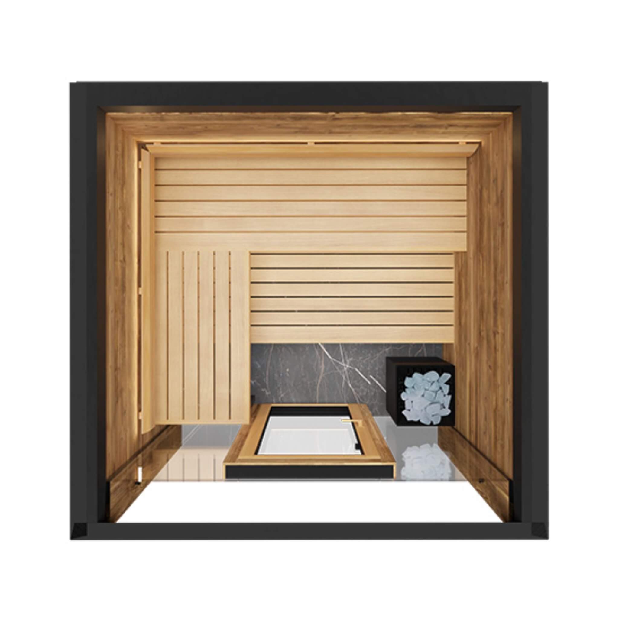 ThermaSol Fortis 4-Person Fully-Assembled Outdoor Sauna Cabin