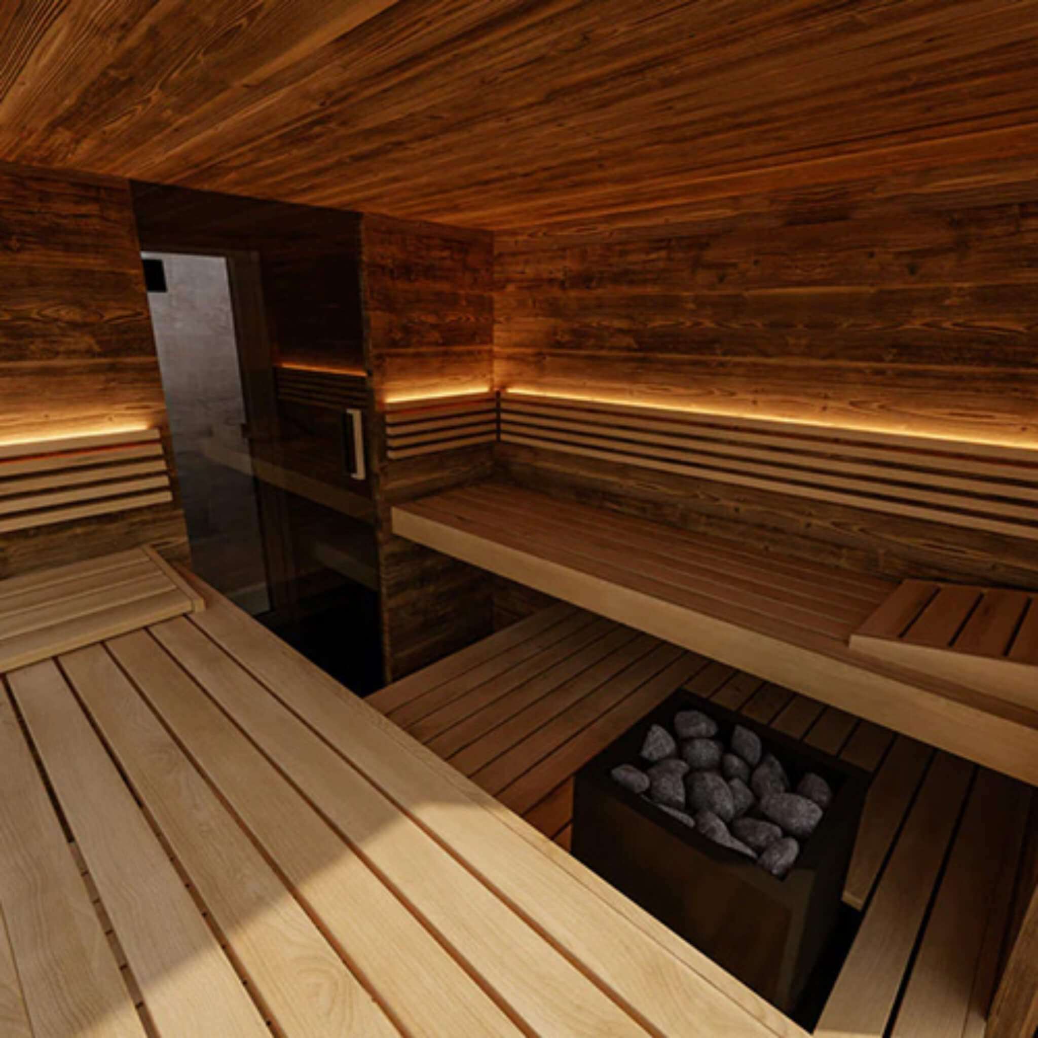ThermaSol Ombra 5-Person Fully-Assembled Outdoor Sauna Cabin