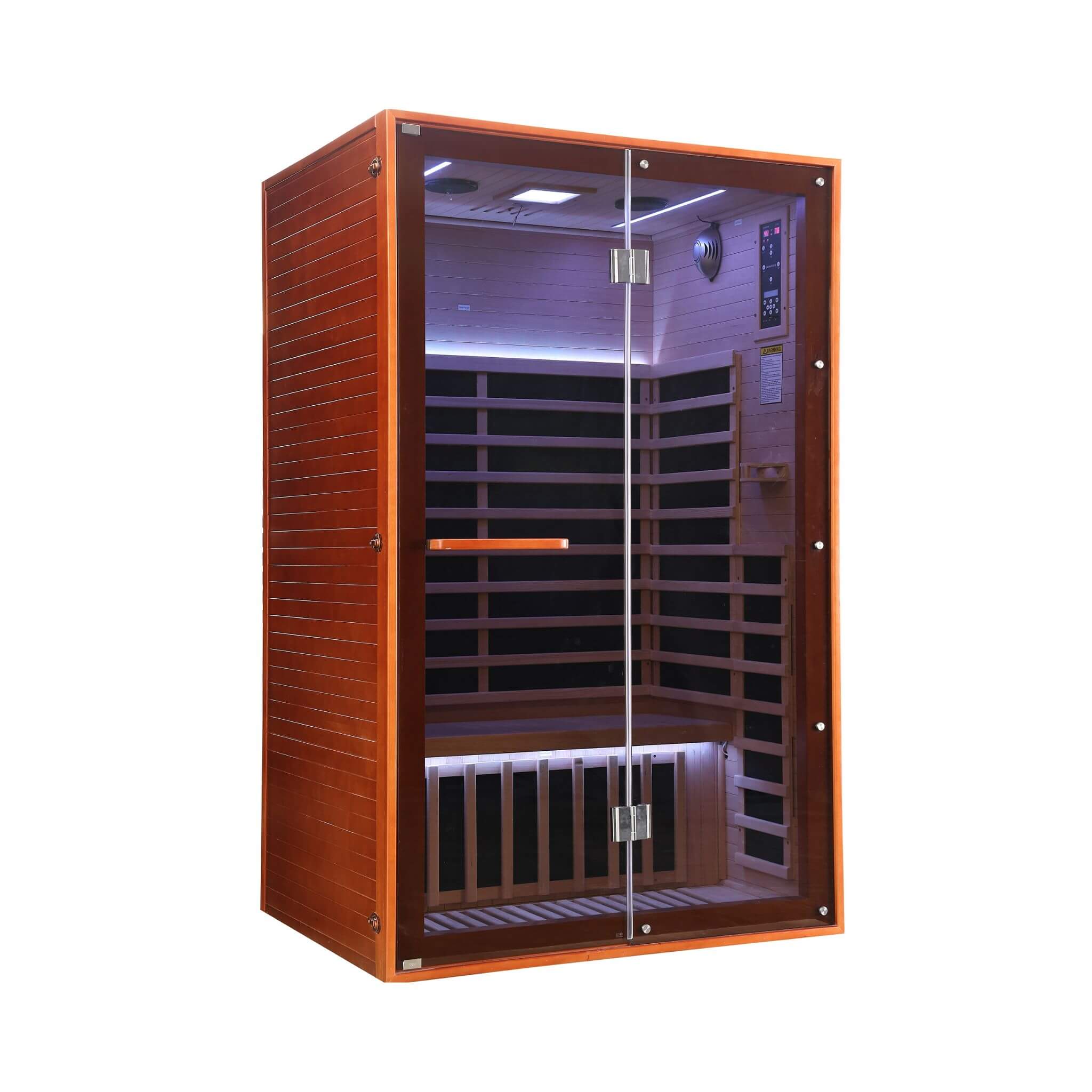 Thermora Fontaine 2-Person Luxury Canadian Hemlock Infrared Sauna With Glass Front