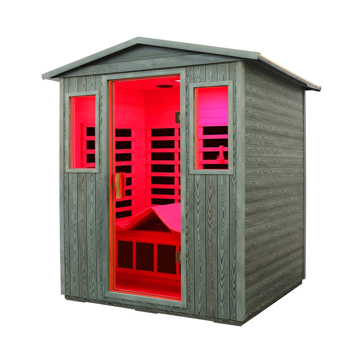 Thermora Nivea 3-Person Full-Spectrum Low EMF Carbonized Composite Infrared Sauna Room With Bluetooth Speakers