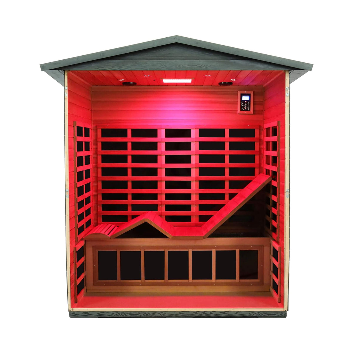 Thermora Nivea 3-Person Full-Spectrum Low EMF Carbonized Composite Infrared Sauna Room With Bluetooth Speakers
