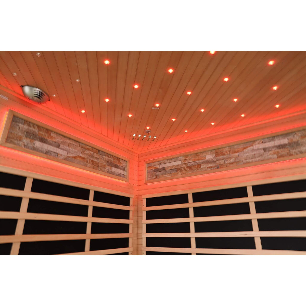 Thermora Aura Premium Canadian Hemlock Pentagonal Indoor Infrared Sauna Room With Glass Front - photo 5