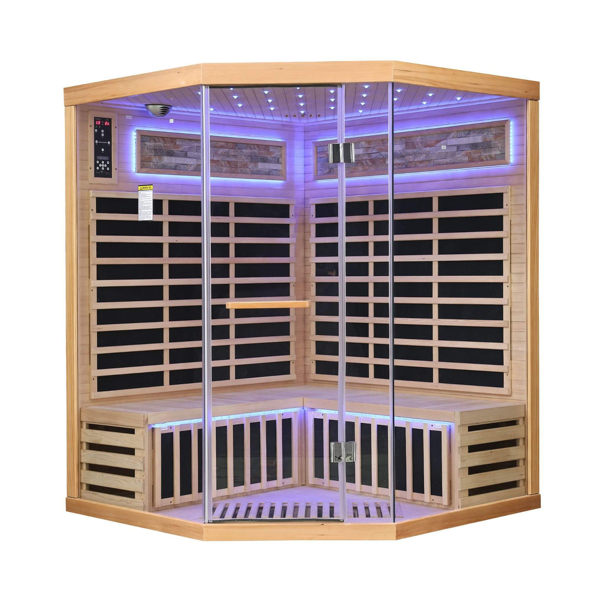 Thermora Aura Premium Canadian Hemlock Pentagonal Indoor Infrared Sauna Room With Glass Front - photo 8
