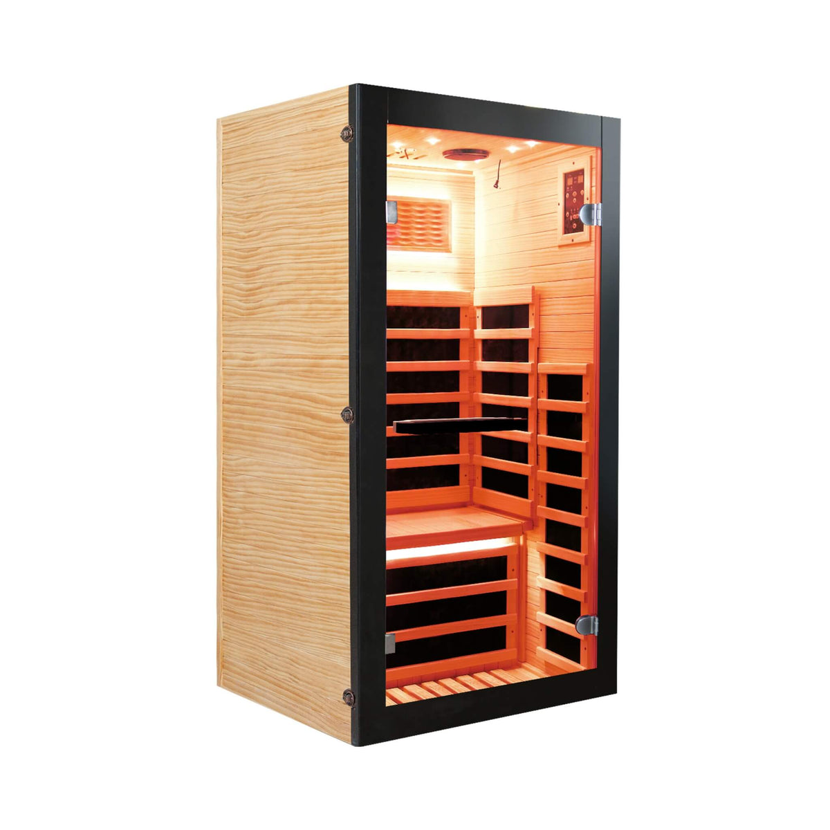 Thermora Solara Single-Person Chilean Pine Infrared Sauna Cabin