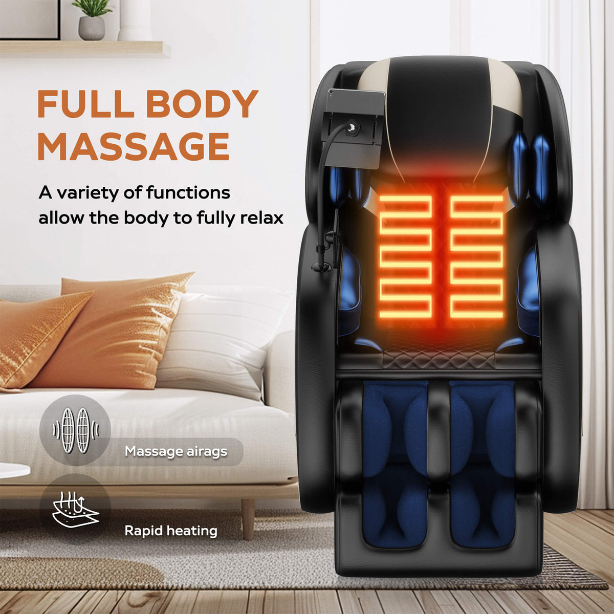 Airvana Sovereign Zero-Gravity Massage Chair With Six Massage Rollers - photo 7