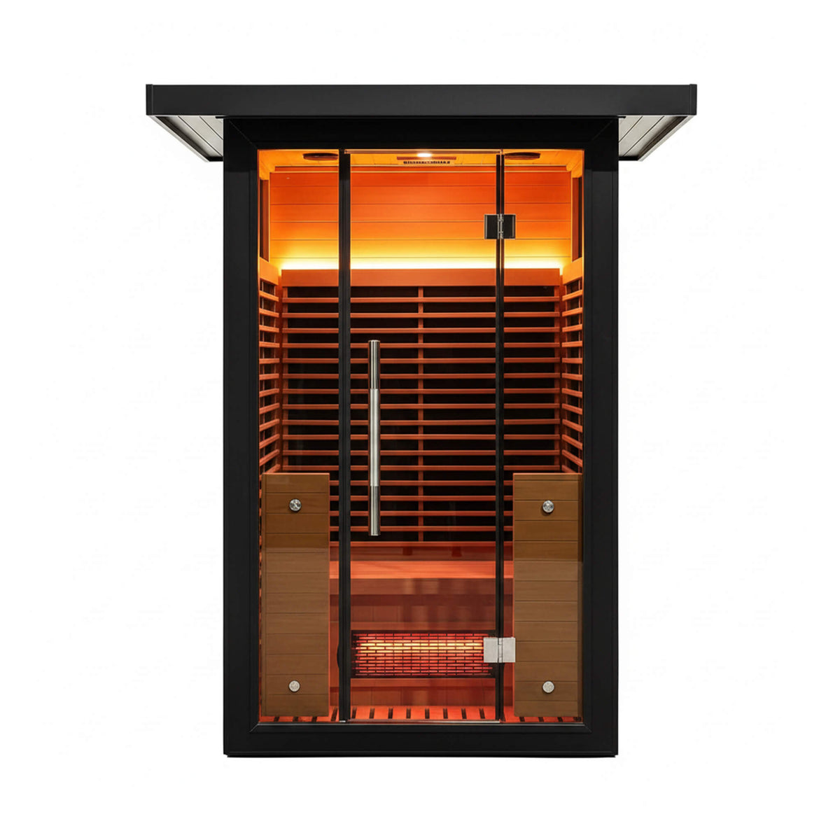 Thermora Lugano 2-Person Outdoor Full-Spectrum Infrared Sauna With Aluminum Alloy Exterior & WiFi
