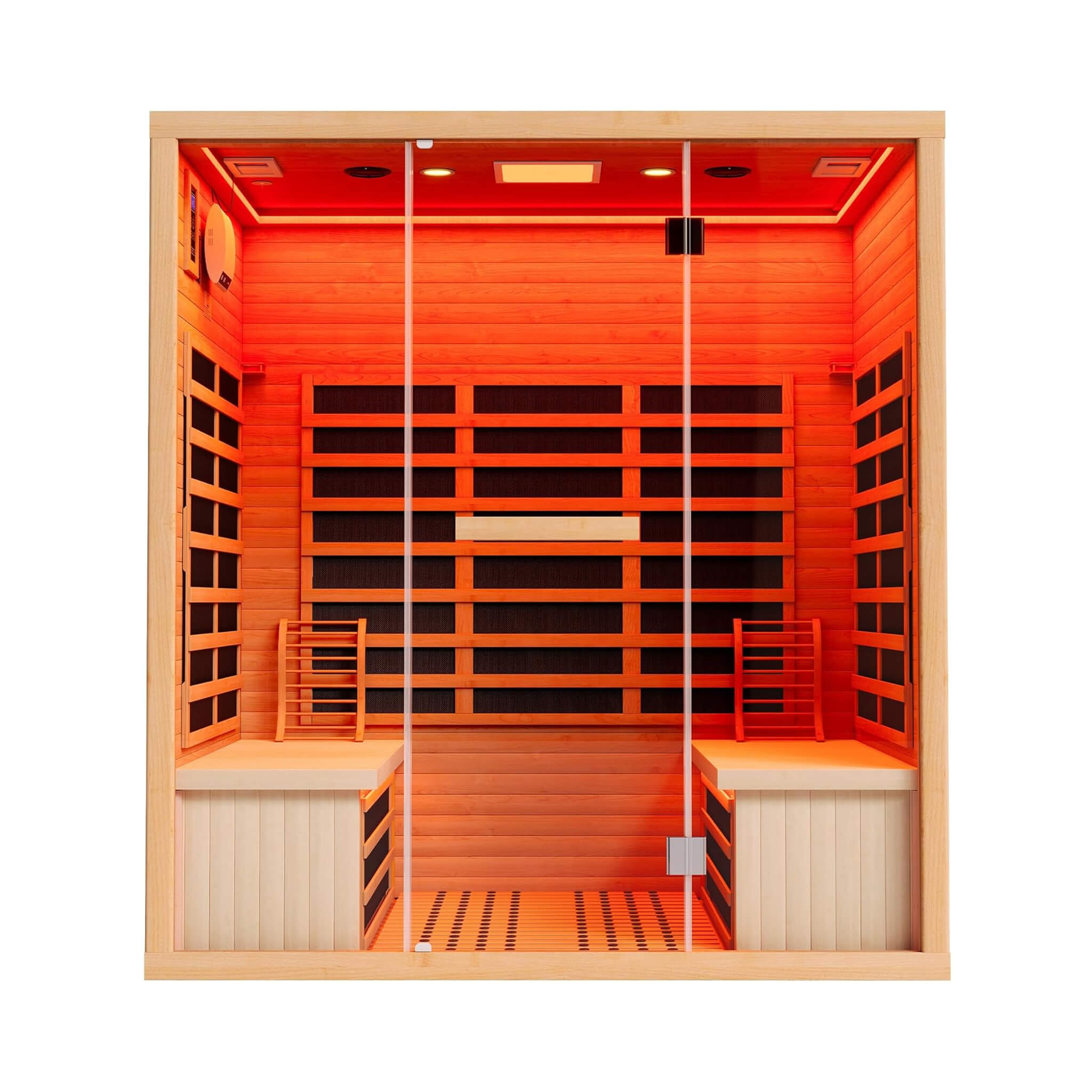 Thermora Seville 4-Person Low EMF Canadian Hemlock Infrared Sauna With Bluetooth