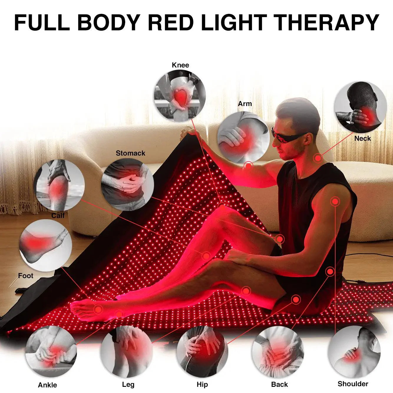 Icedragon Red Light Therapy Blanket | Free Mask & Goggles