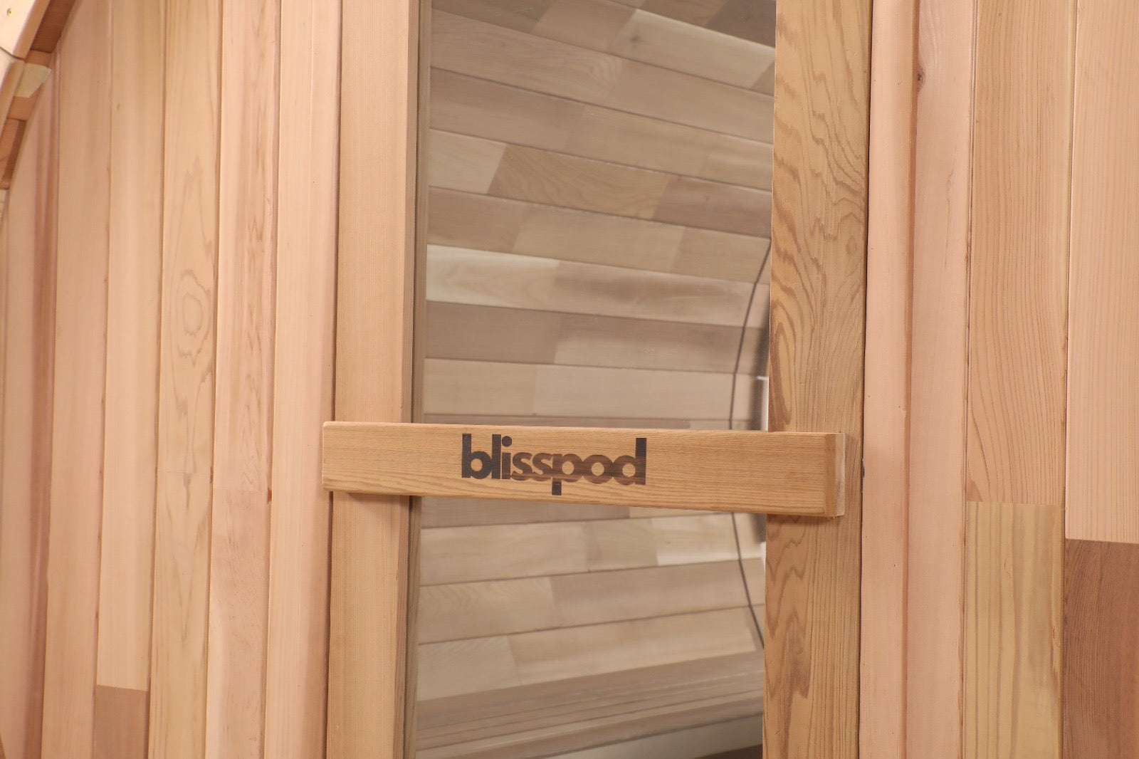 Blisspod Prague Outdoor Barrel Sauna | Canadian Red Cedar | Full Glass Back | 2-6 Person