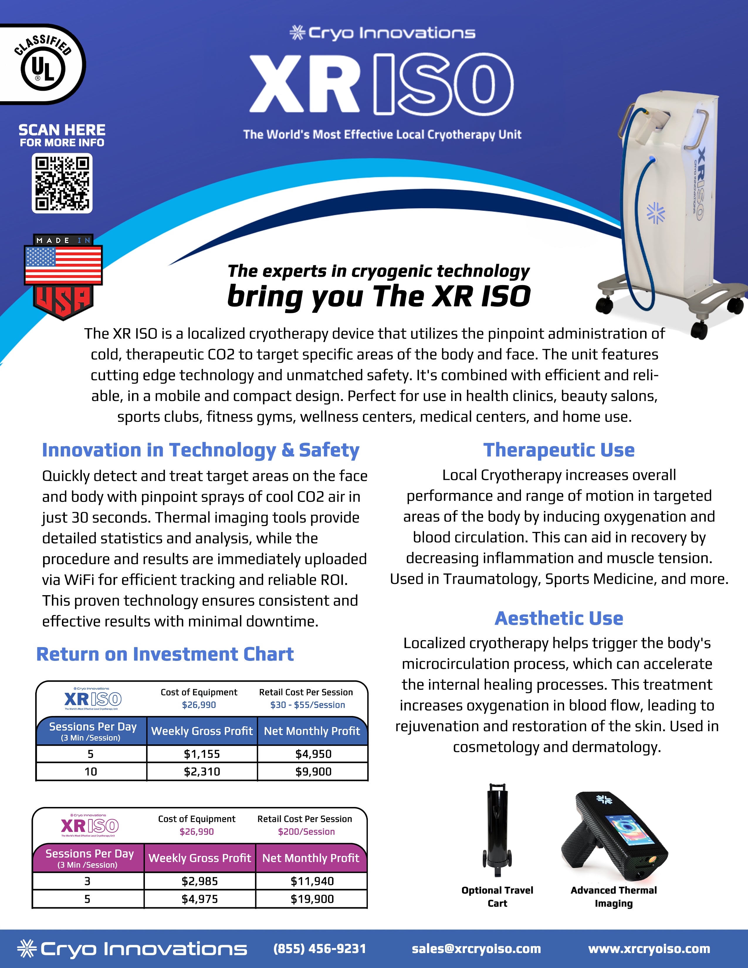 Cryo Innovations XR ISO Cryotherapy