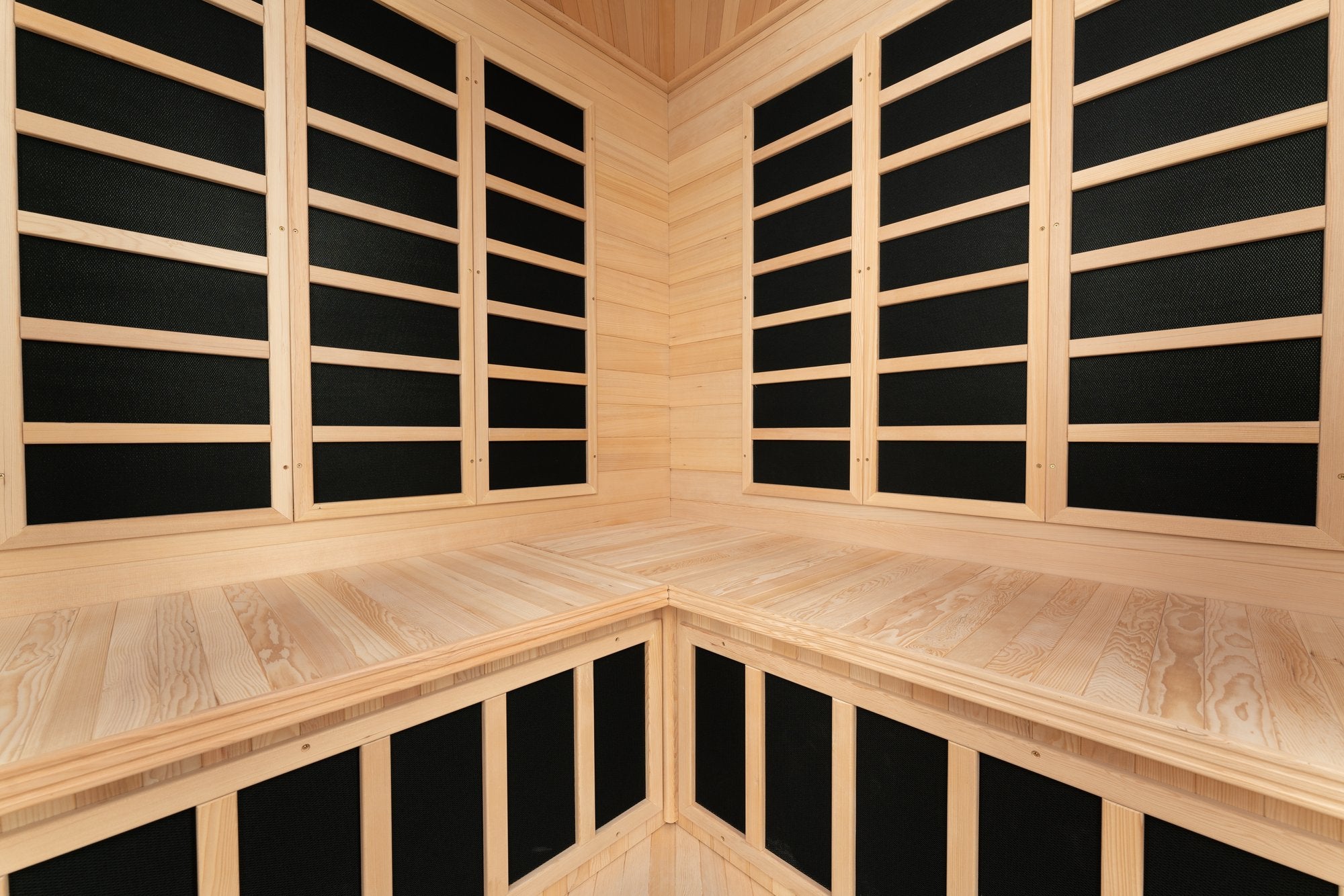 Blisspod Vienna Corner 4-5 Person Far Infrared Sauna | Canadian Hemlock | Low EMF