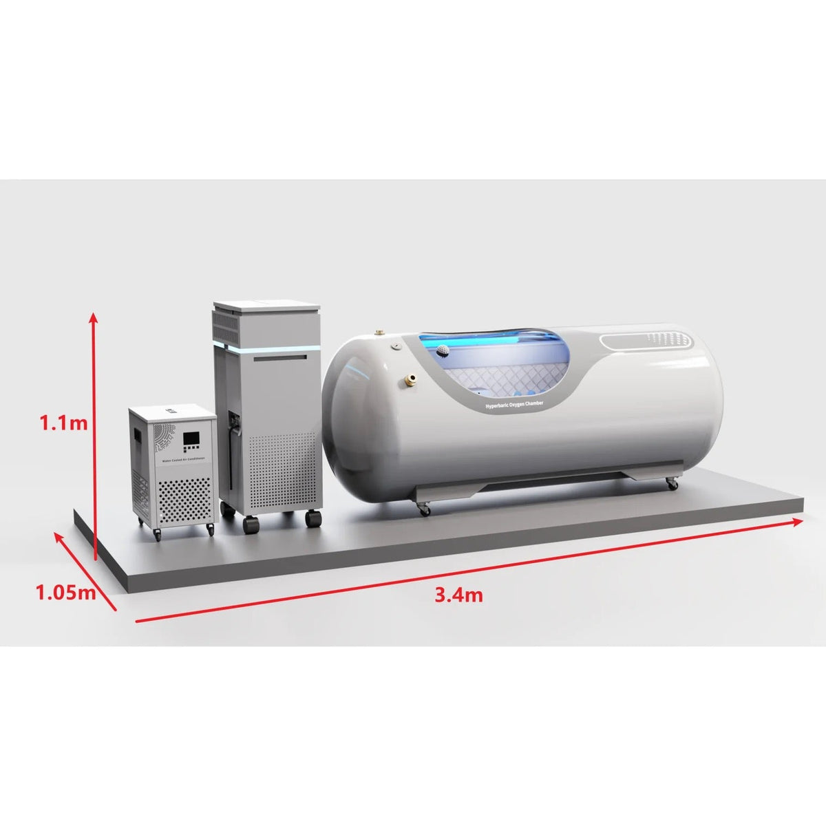 Oxyair 2.0ATA Hard Shell HBOT Hyperbaric Chamber — Compact