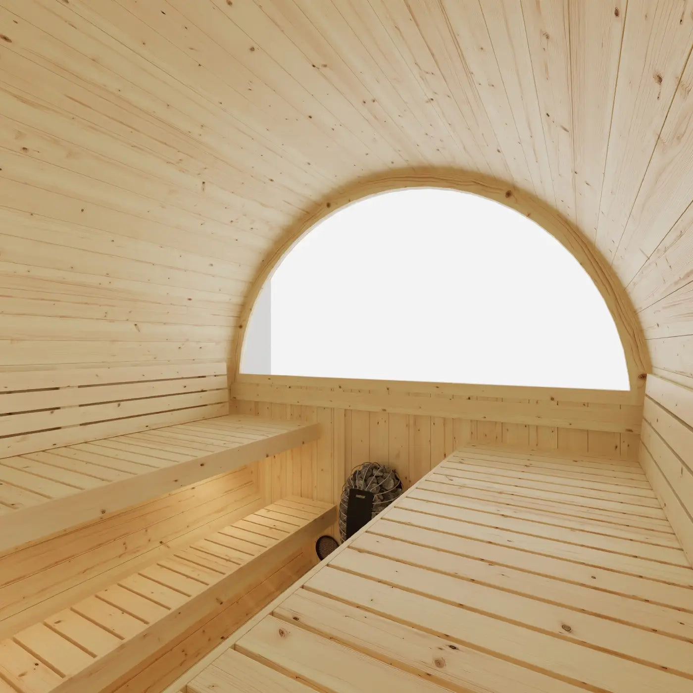 Tampere Finnish Barrel Sauna with WiFi Heater