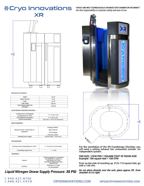 Cryo Innovations XR Cryo Chamber Lite