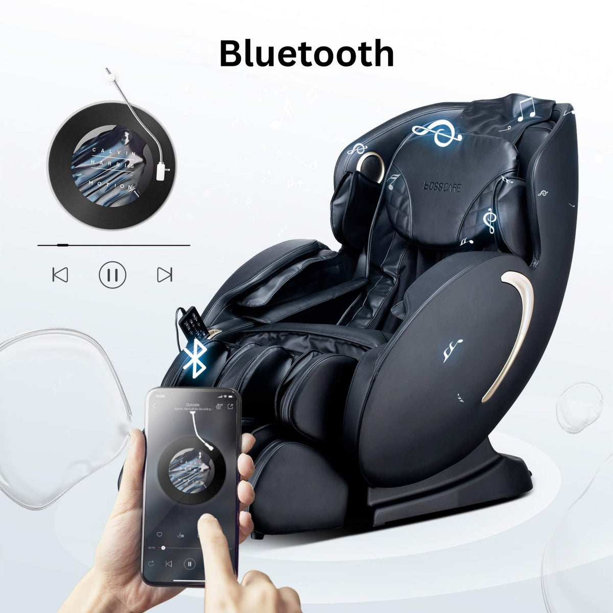 Bosscare Full Body 3D Zero Gravity Shiatsu Recliner Massage Chair With App - photo 3