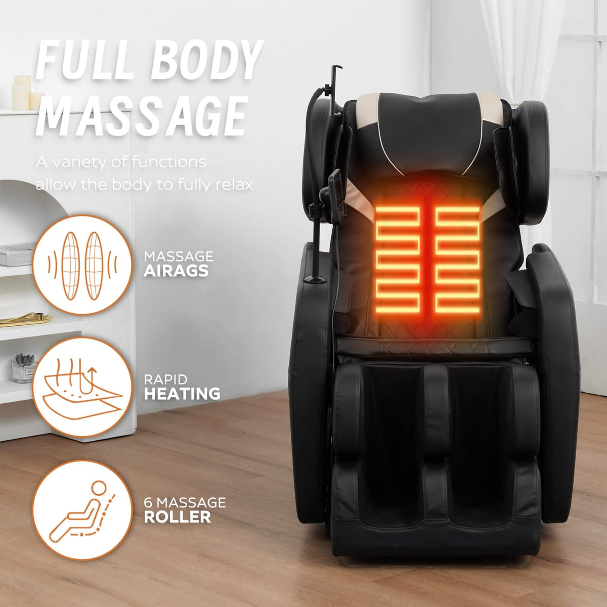 Airvana Nocturne Full-Body Zero-Gravity Massage Chair With Retractable Footrest - photo 5