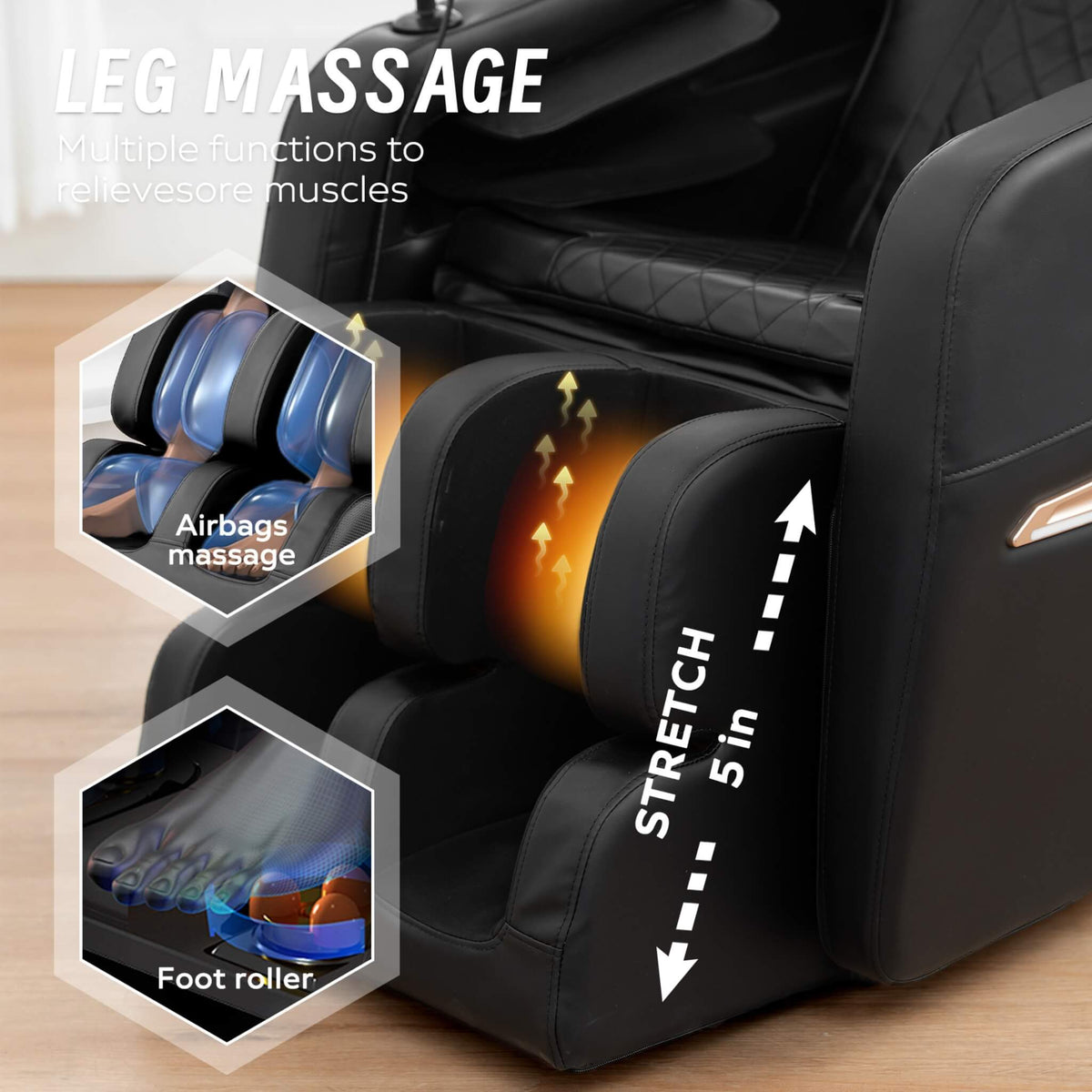 Airvana Nocturne Full-Body Zero-Gravity Massage Chair With Retractable Footrest - photo 7