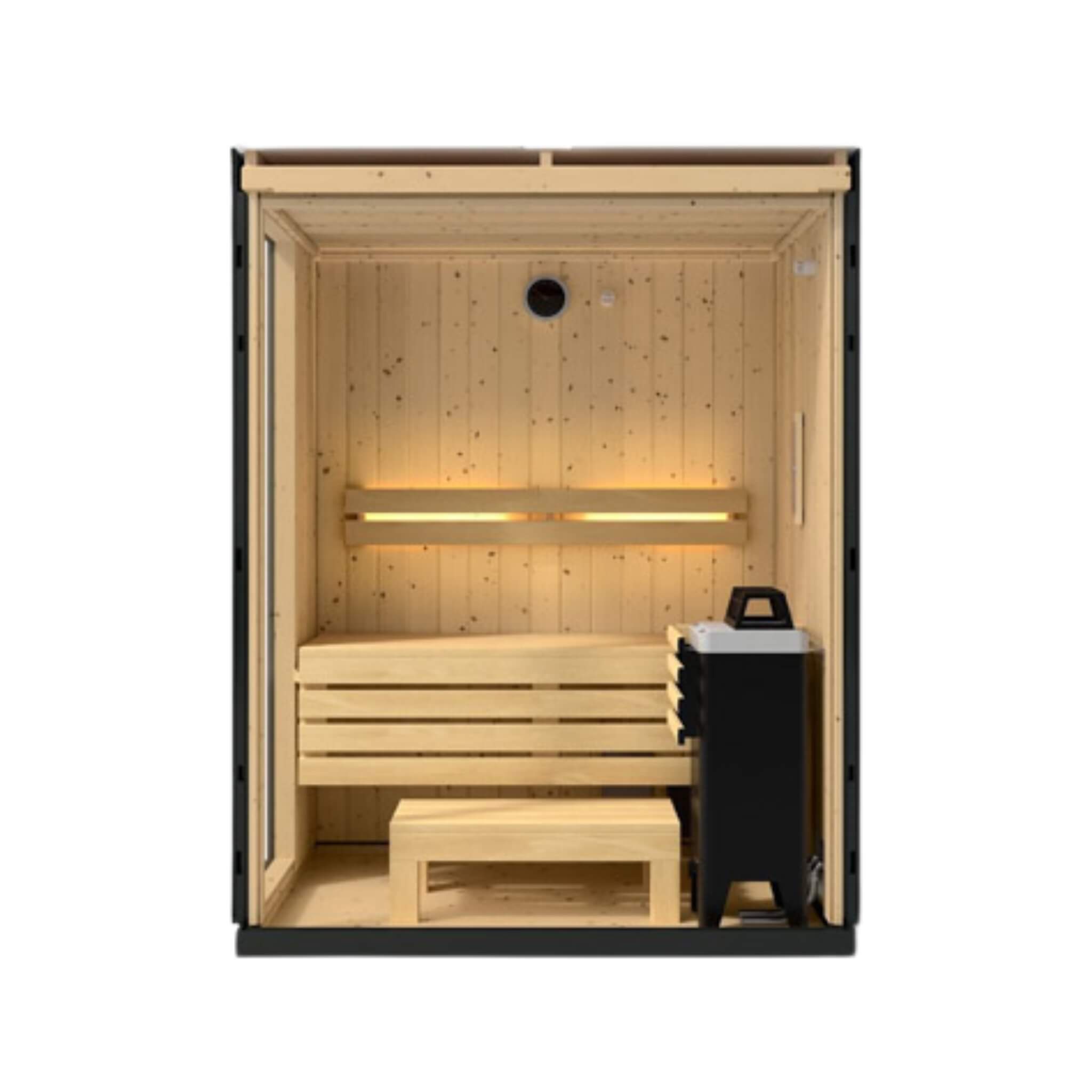 Kohler C1 Indoor Graphite Gray Freestanding Alcove Design Sauna Kit