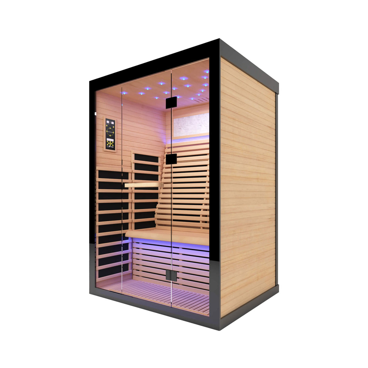 Thermora Flux Luxury 2-Person Canadian Hemlock Wood Far Infrared Home Sauna
