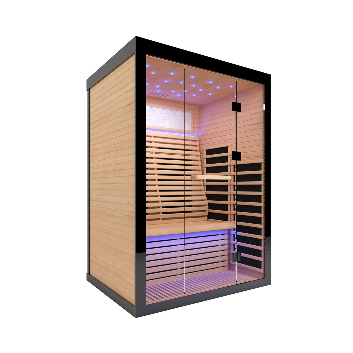 Thermora Flux Luxury 2-Person Canadian Hemlock Wood Far Infrared Home Sauna