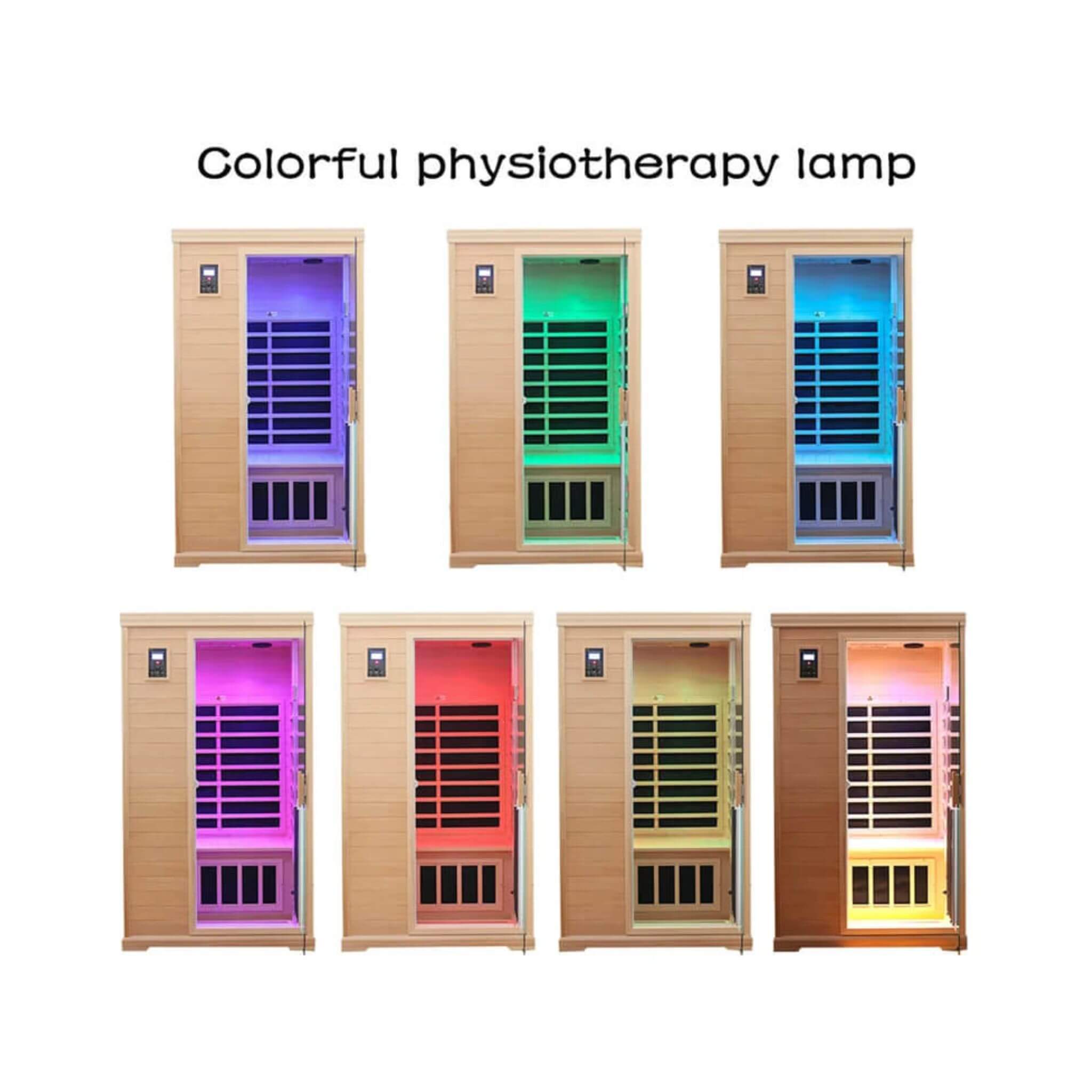 Thermora Ivara Luxury 2-Person Hemlock Wood FAR Infrared Sauna Room W/ Glass Door, 1750W