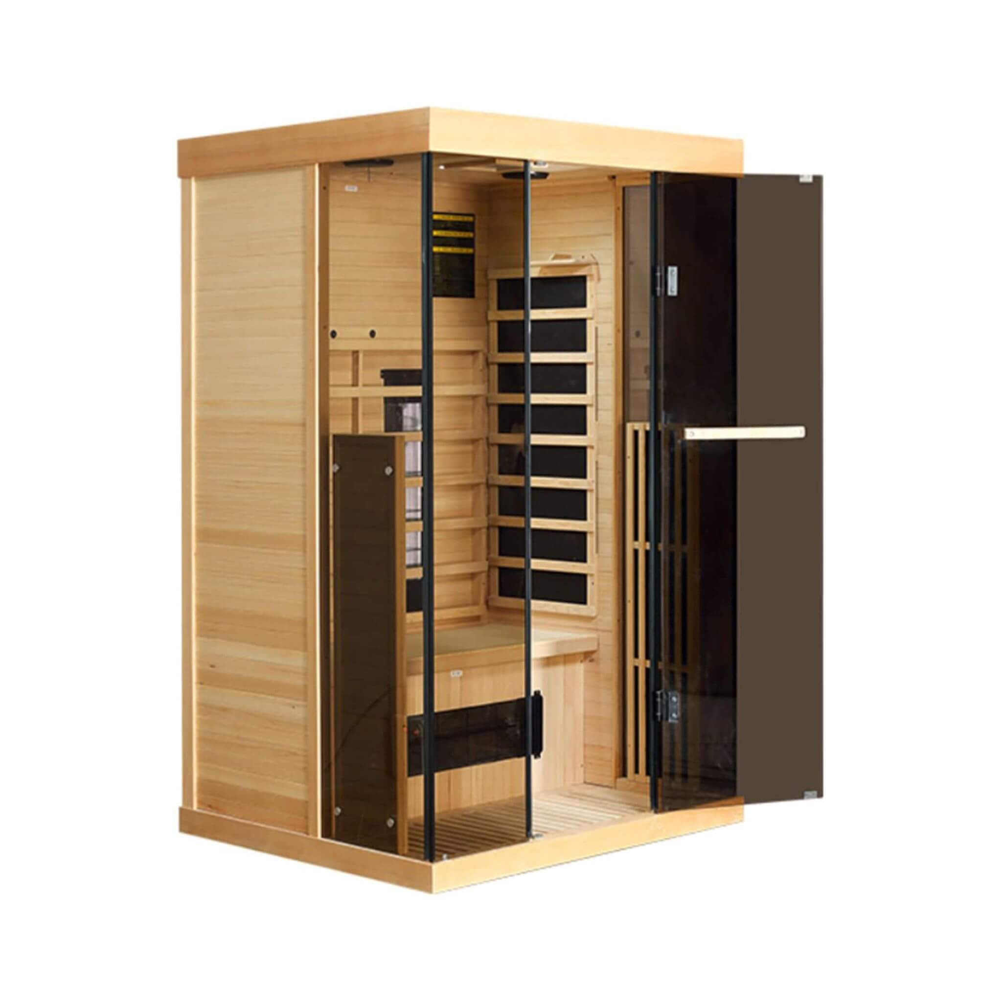 Thermora Valen 2-Person Low EMF FAR Infrared Sauna With Panoramic Tempered Glass