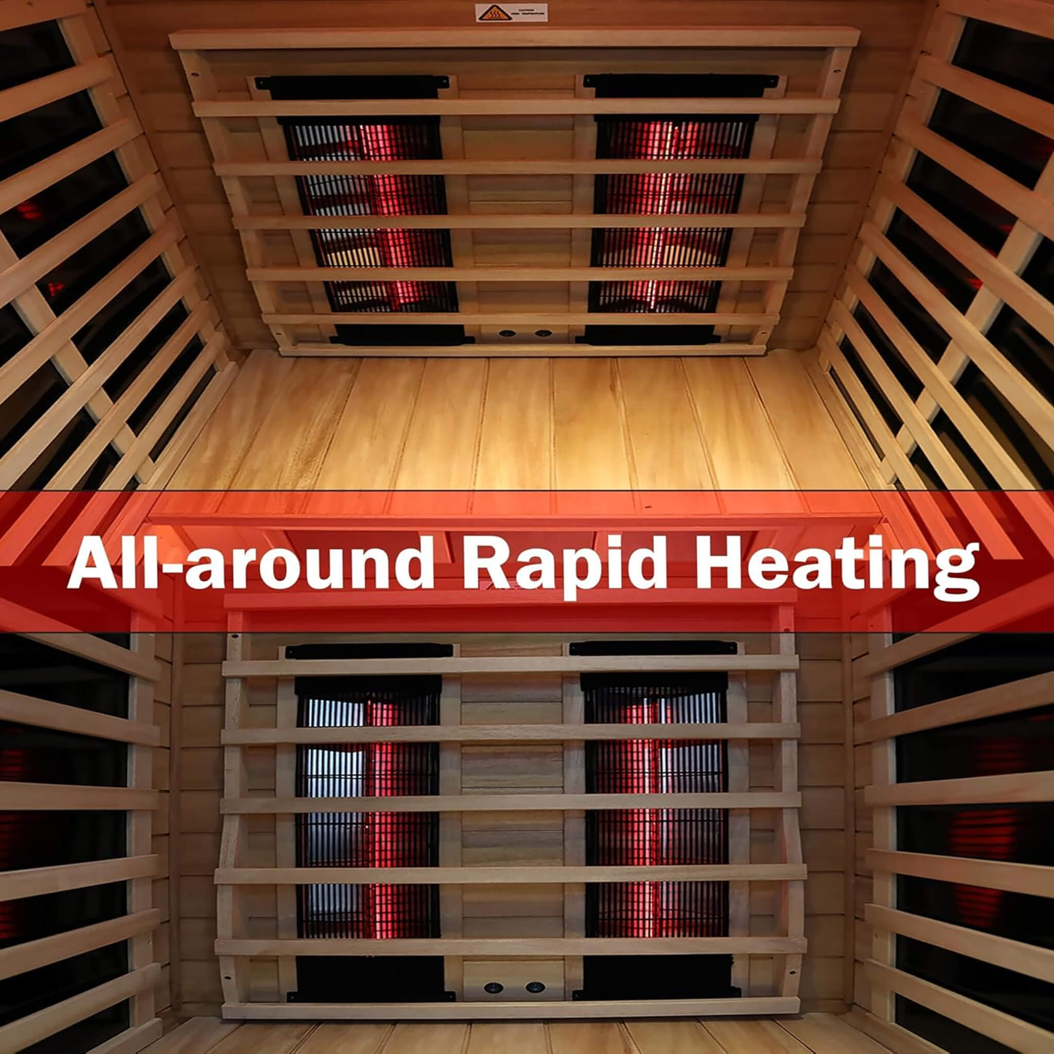 Thermora Alveron 2-Person Outdoor Mahogany Low EMF Far Infrared Sauna With Bluetooth Audio And LED Lights