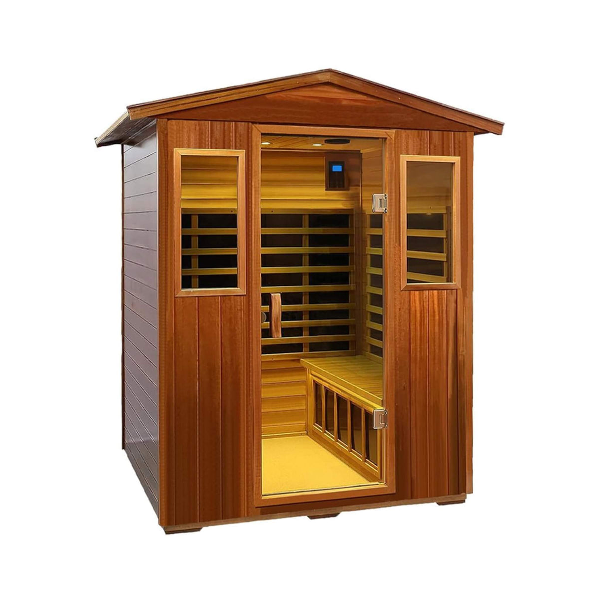 Thermora Valois Premium 4-Person 2050W Luxury Low EMF Outdoor FAR Infrared Home Sauna With Bluetooth Audio