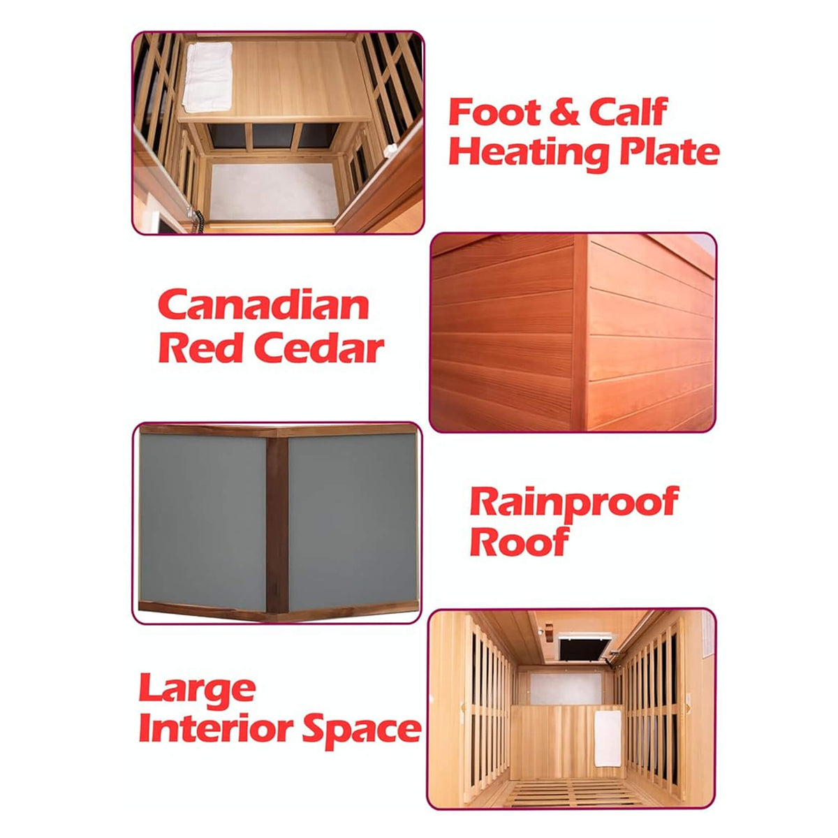 Thermora Xyra Premium 1-Person Outdoor Red Cedar Infrared Sauna With Low EMF, Chromotherapy And Bluetooth