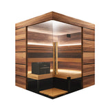 ThermaSol Astra 4-Person Indoor Semi-Panoramic Glass Sauna Cabin