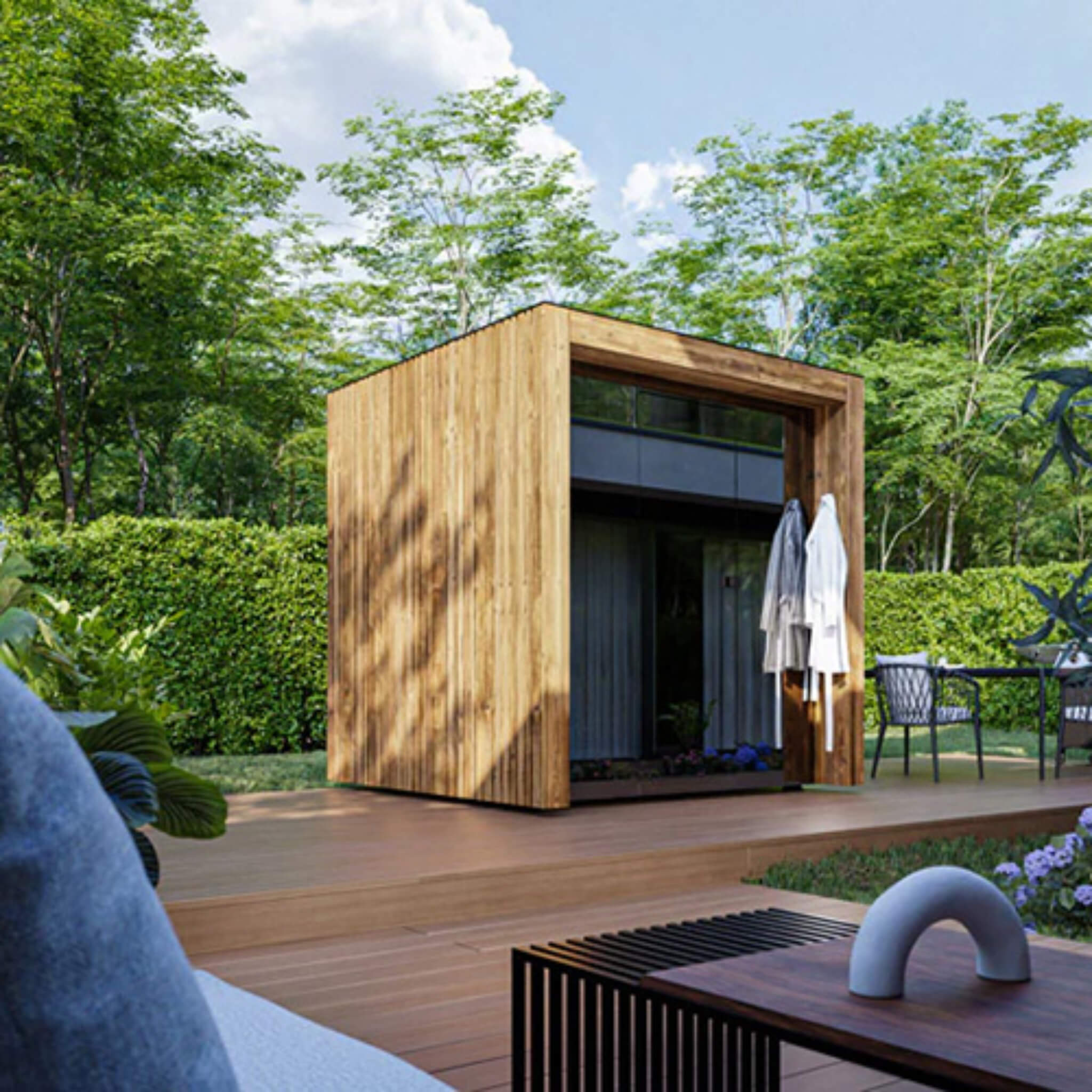 ThermaSol Fortis 4-Person Fully-Assembled Outdoor Sauna Cabin