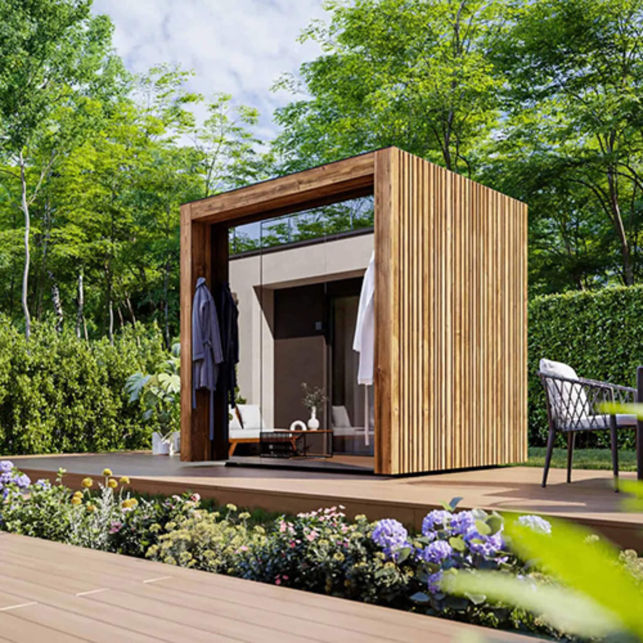 ThermaSol Fortis 4-Person Fully-Assembled Outdoor Sauna Cabin