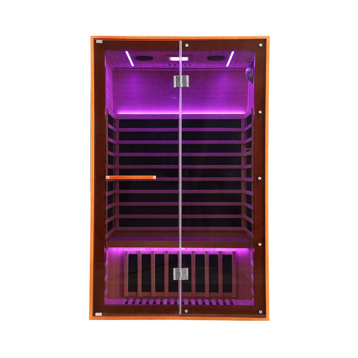 Thermora Fontaine 2-Person Luxury Canadian Hemlock Infrared Sauna With Glass Front