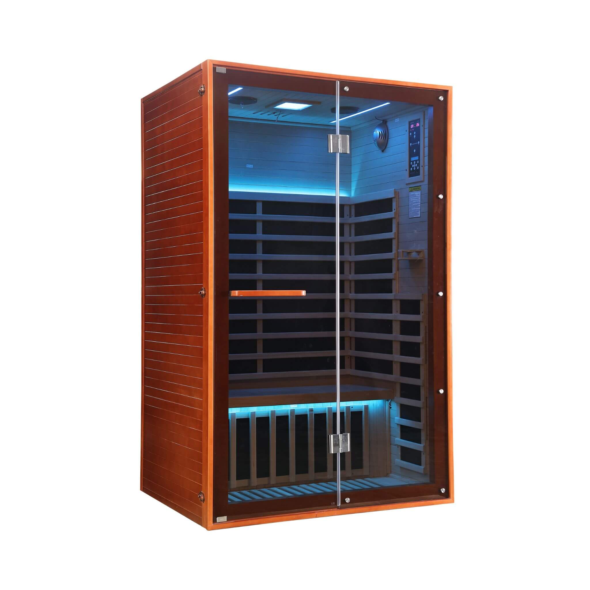 Thermora Fontaine 2-Person Luxury Canadian Hemlock Infrared Sauna With Glass Front
