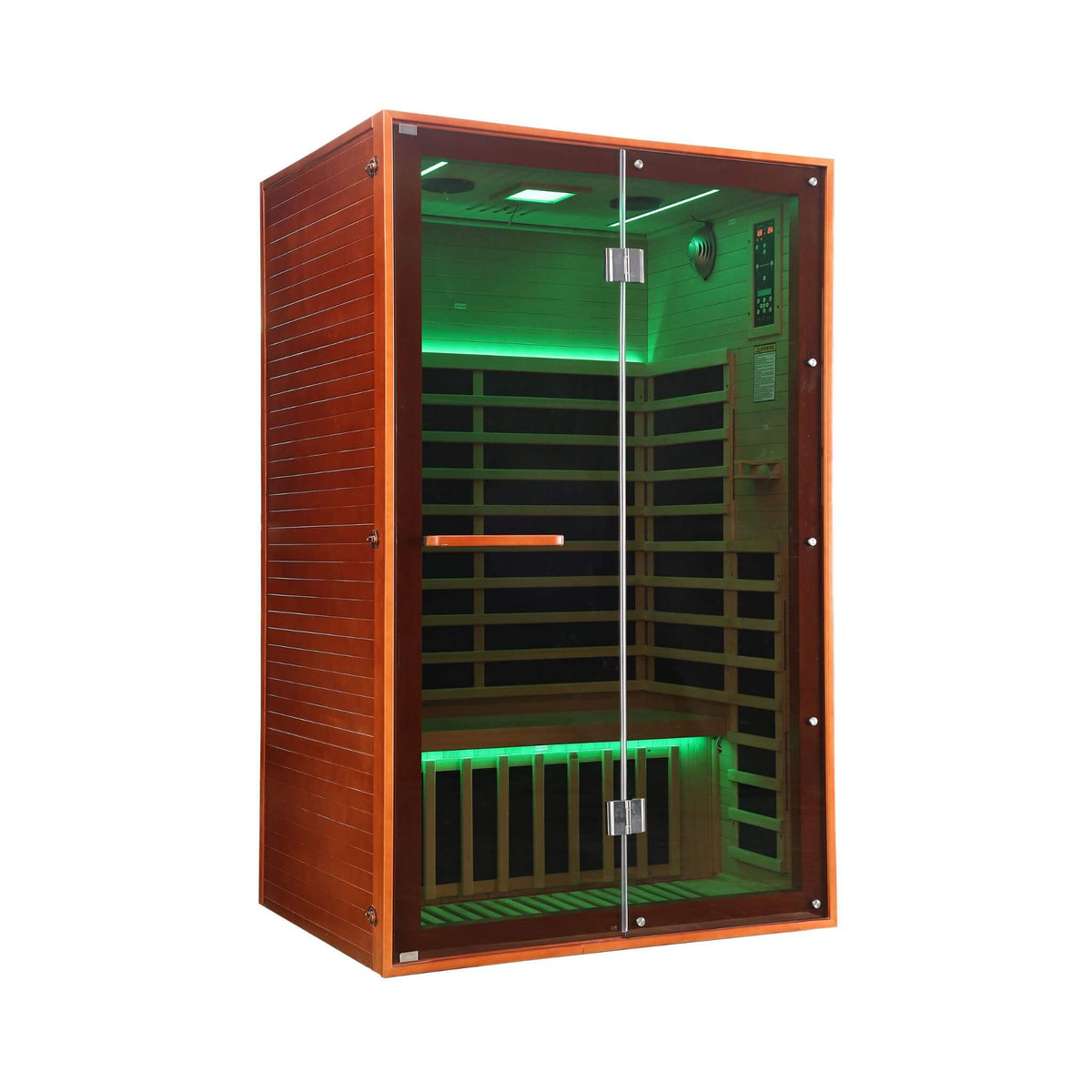 Thermora Fontaine 2-Person Luxury Canadian Hemlock Infrared Sauna With Glass Front