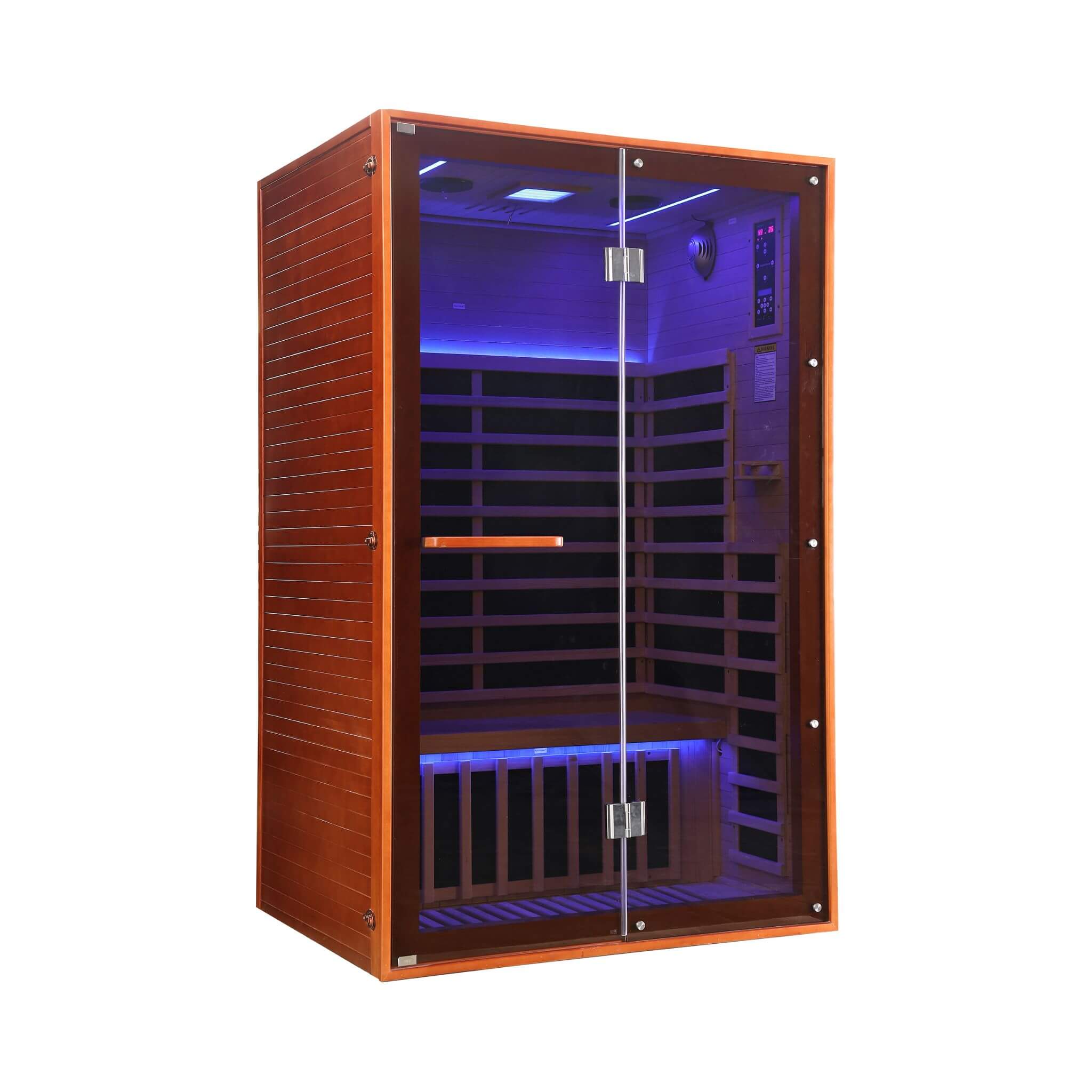 Thermora Fontaine 2-Person Luxury Canadian Hemlock Infrared Sauna With Glass Front