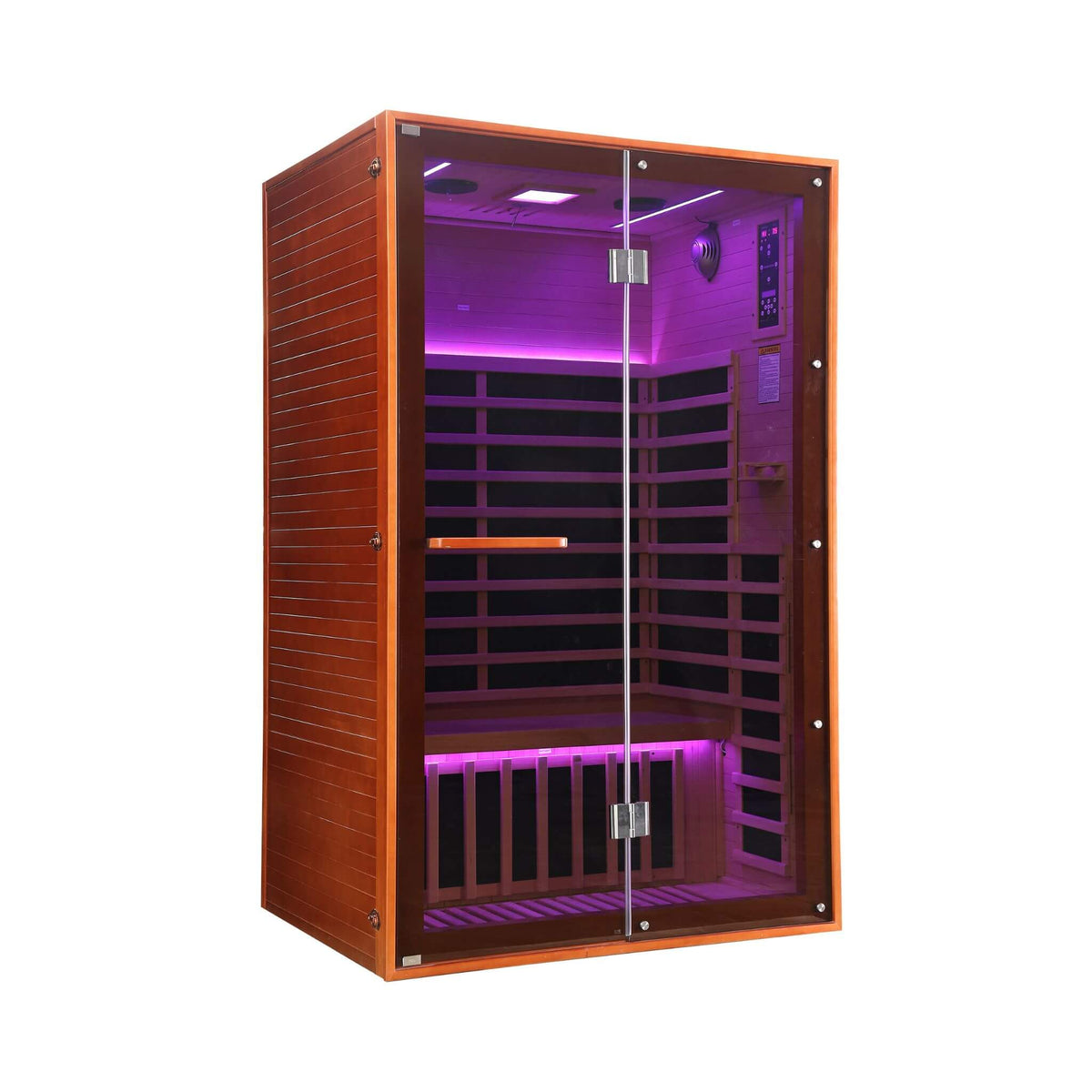Thermora Fontaine 2-Person Luxury Canadian Hemlock Infrared Sauna With Glass Front