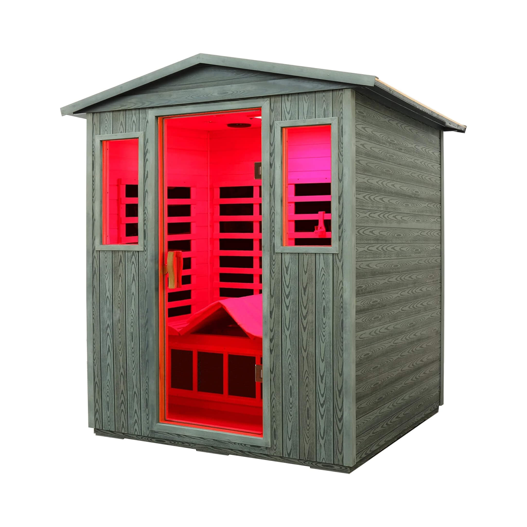 Thermora Nivea 3-Person Full-Spectrum Low EMF Carbonized Composite Infrared Sauna Room With Bluetooth Speakers
